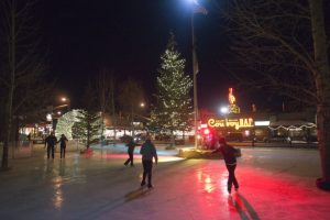 ice skating in Jackson's town square