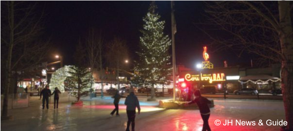 Ice Skating in Jackson's Town Square Jackson Hole Reservations