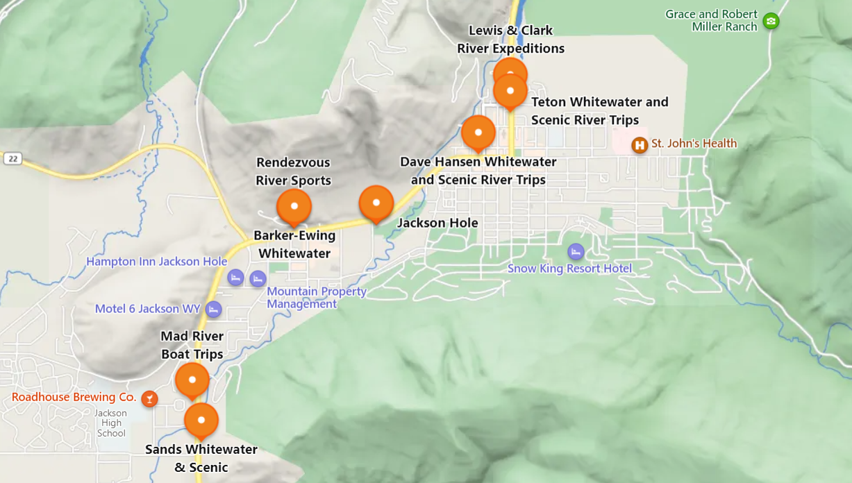 Map Jackson Hole Reservations